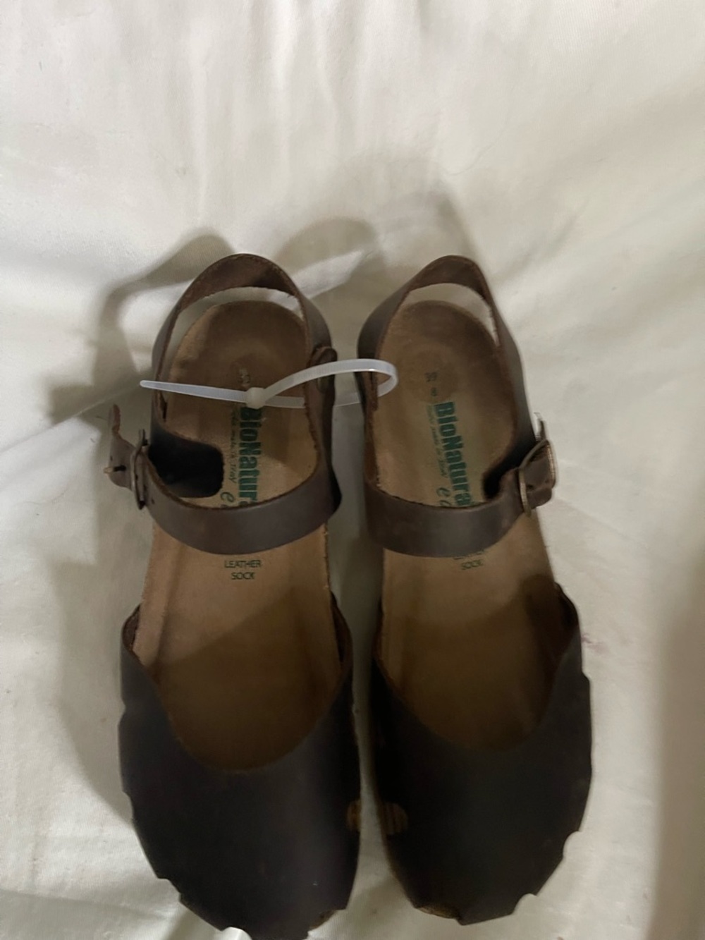 BIONATURA dark brown cork sandals/ shoes like new 39/8 - Picture 6 of 10